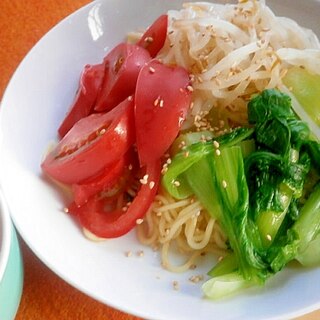 夏はコレ！つけ麵野菜のせ